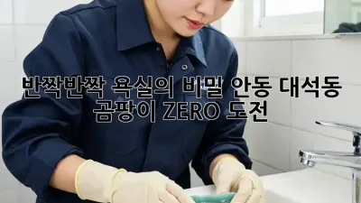 ✨반짝반짝 욕실의 비밀!✨ 안동 대석동 곰팡이 ZERO 도전!